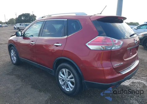 2015 Nissan Rogue Sv z USA, uszkodzony, nr VIN KNMAT2MT2FP558900